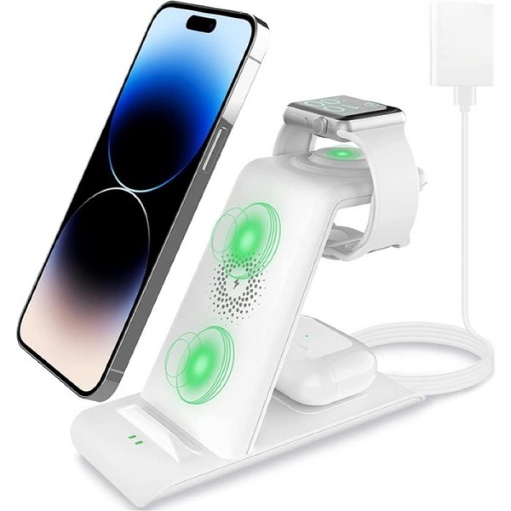 Peeq 3 In 1 Şarj Standı 15w Wireless Kablosuz Şarj Universal (magsafe)-UD21 Cep Telefonu Kablosu Fiyatı