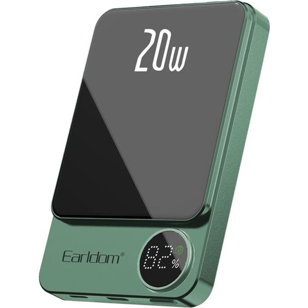 Peeq Earldom PD23 5.000 Mah 20W Kablosuz Şarjlı Pd Hızlı Şarj Magsafe Premium Mini Powerbank - Yeşil Taşınabilir Şarj Cihazı - Powerbank Fiyatı