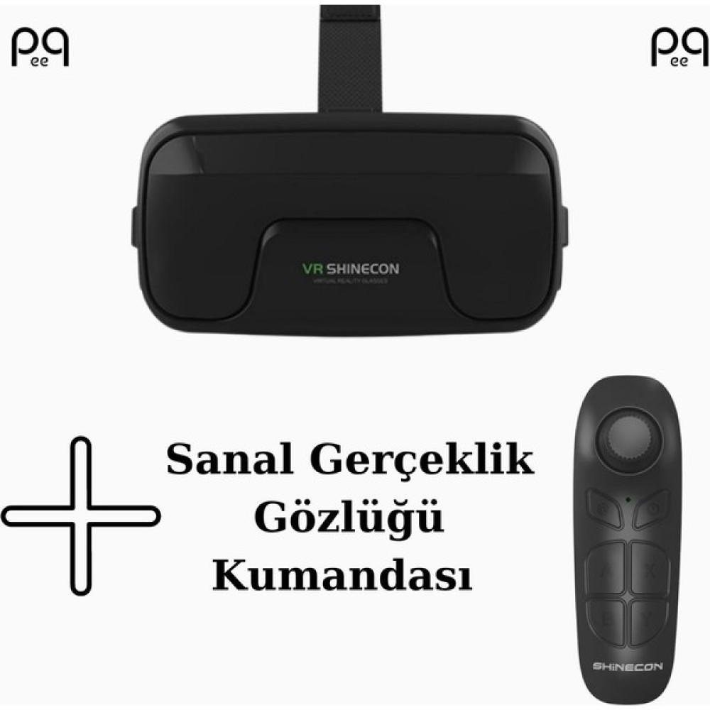 Peeq Shinecon SC-G04EA 3D Sanal Gerçeklik Gözlüğü + Sanal Gerçeklik Gözlüğü Kumandası - Siyah Sanal Gerçeklik Gözlüğü Fiyatı