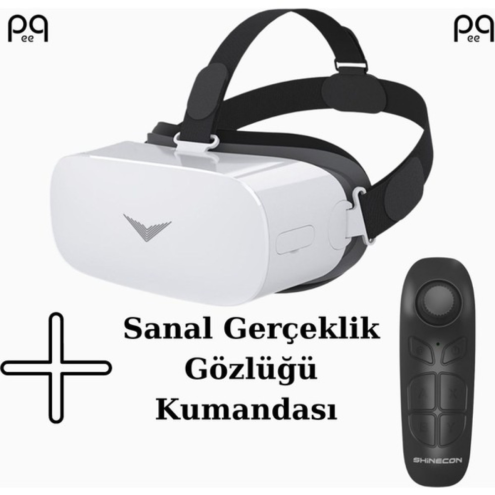 Peeq Vr 3D Sanal Gerçeklik Gözlüğü 2k Görüntü Kalitesi SC-AI06 + Sanal Gerçeklik Kumandası - Beyaz Sanal Gerçeklik Gözlüğü Fiyatı
