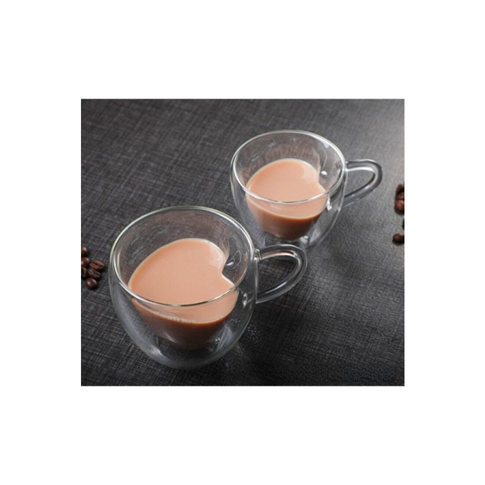 PEGA HOME 2li Set Çift Çidarlı Kalpli Kupa 180 ml Fma08474 Fincan / Bardak / Kahve Takımı Fiyatı