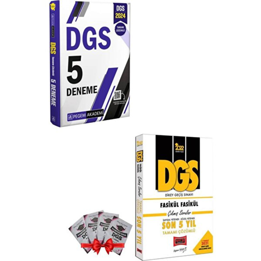 Pegem Akademi 2024 DGS 5 Deneme + Yargı DGS Son 5 Yıl + DGS 4 Deneme DGS Fiyatı