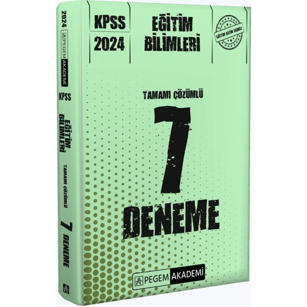 Pegem Akademi 2024 KPSS Eğitim Bilimleri Tamamı Çözümlü 7 Deneme KPSS Fiyatı