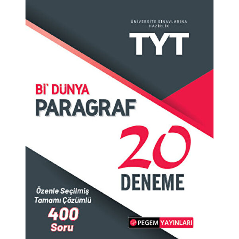 Pegem Akademi TYT Bi Dünya Paragraf 20 Deneme Temel Yeterlilik Testi (TYT) Fiyatı