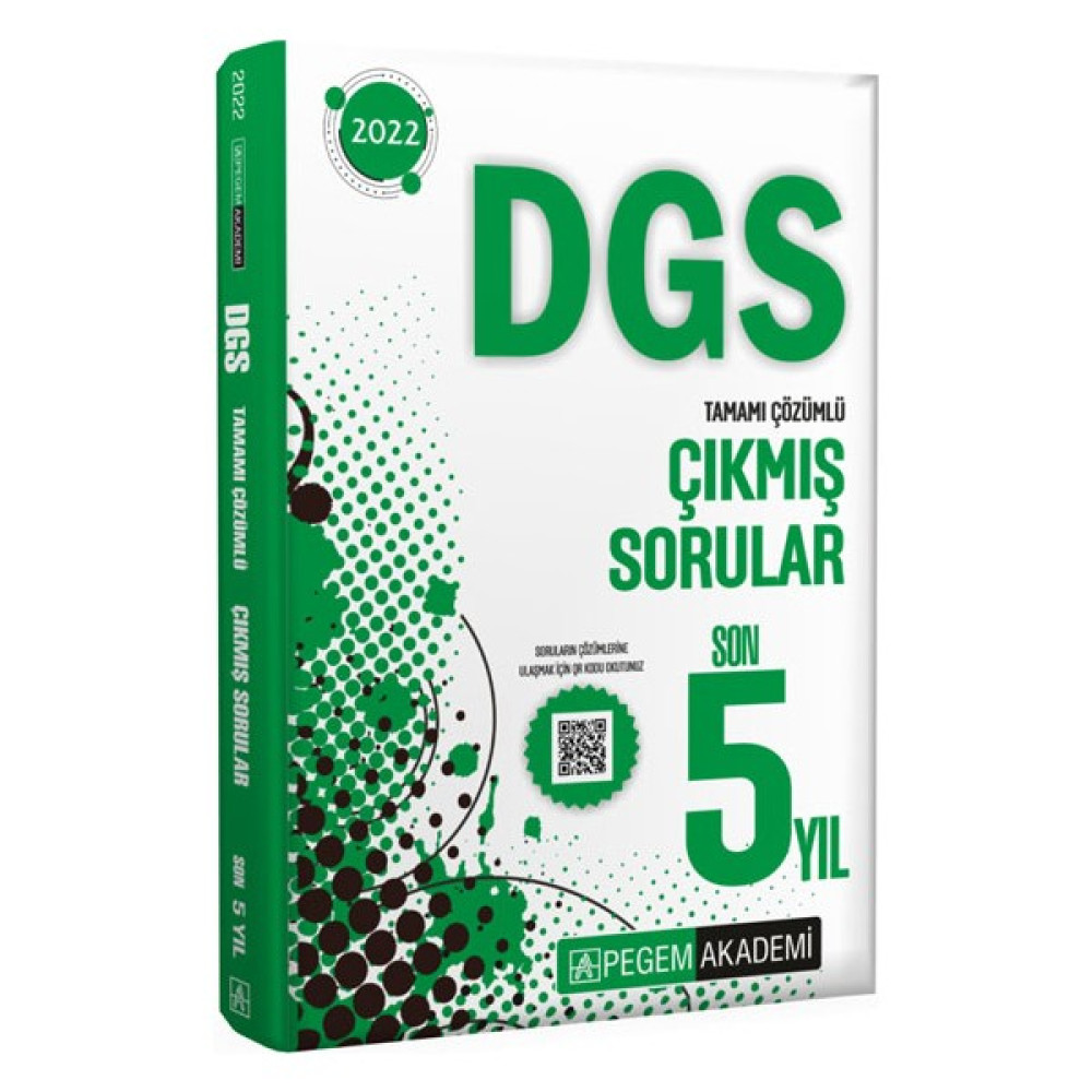 Pegem Akademi Yayıncılık 2022 DGS Tamamı Çözümlü Çıkmış Sorular Son 5 Yıl DGS Fiyatı