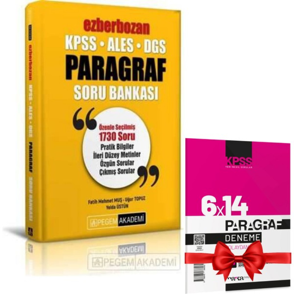 Pegem Akademi Yayıncılık 2023 KPSS ALES DGS Ezberbozan Paragraf Soru Bankası ALES Fiyatı