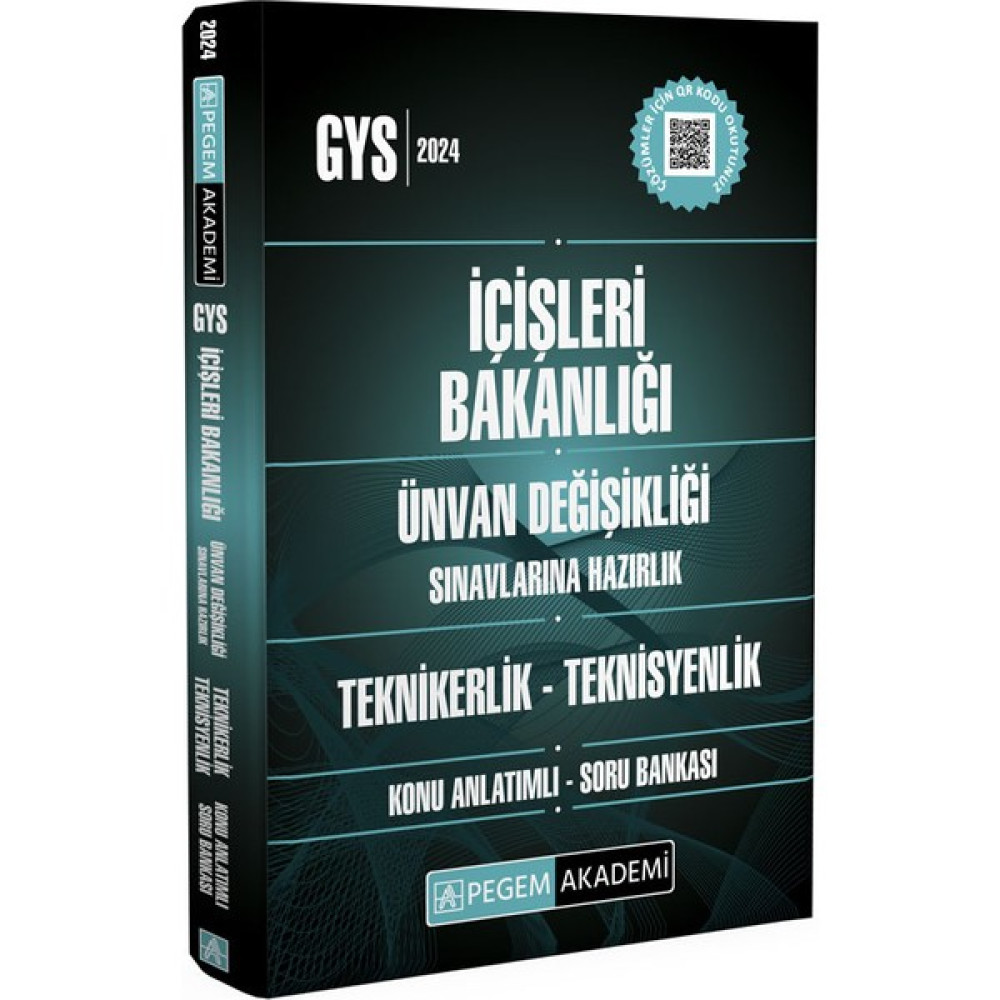 Pegem Akademi Yayıncılık 2024 Içişleri Bakanlığı Unvan Değişikliği Sınavı Teknikerlik Görevde Yükselme Sınavları Kitapları Fiyatı