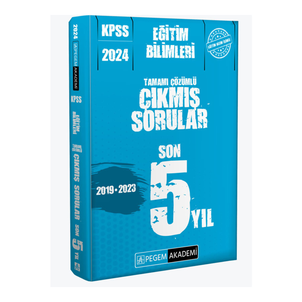 Pegem Akademi Yayıncılık 2024 KPSS Eğitim Bilimleri Çıkmış Sorular Son 5 Sınav Ders Sınav Kitapları Fiyatı
