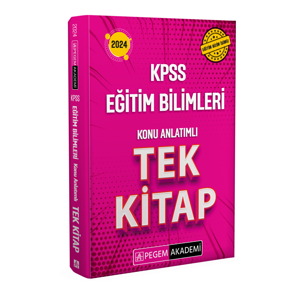 Pegem Akademi Yayıncılık 2024 KPSS Eğitim Bilimleri Konu Anlatımlı Tek Kitap Ders Sınav Kitapları Fiyatı
