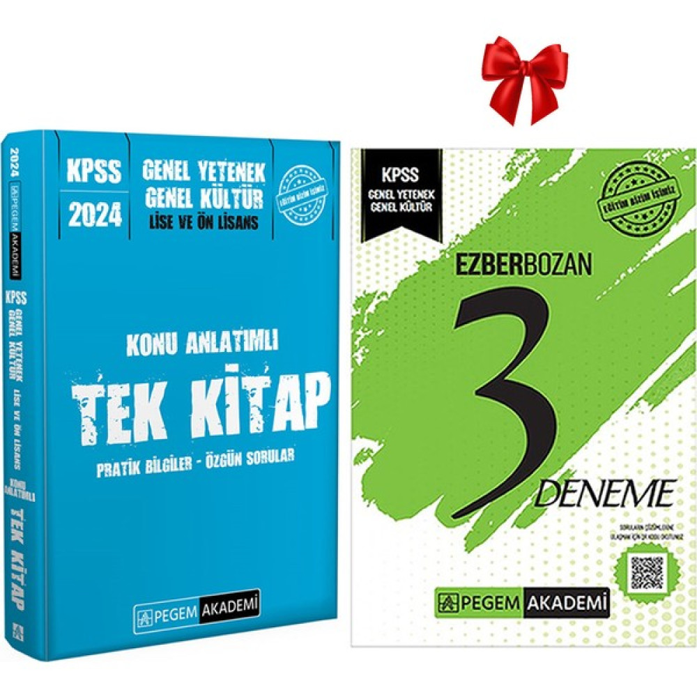Pegem Akademi Yayıncılık 2024 Kpss Genel Yetenek Genel Kültür Lise ve Ön Lisans Konu Anlatımlı Tek Kitap - Güncel KPSS Fiyatı