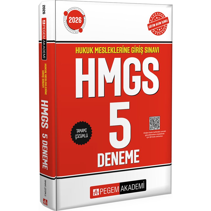 Pegem Akademi Yayıncılık 2026 Hukuk Mesleklerine Giriş Sınavı HMGS Tamamı Çözümlü 5 Deneme Eğitim Setleri Fiyatı