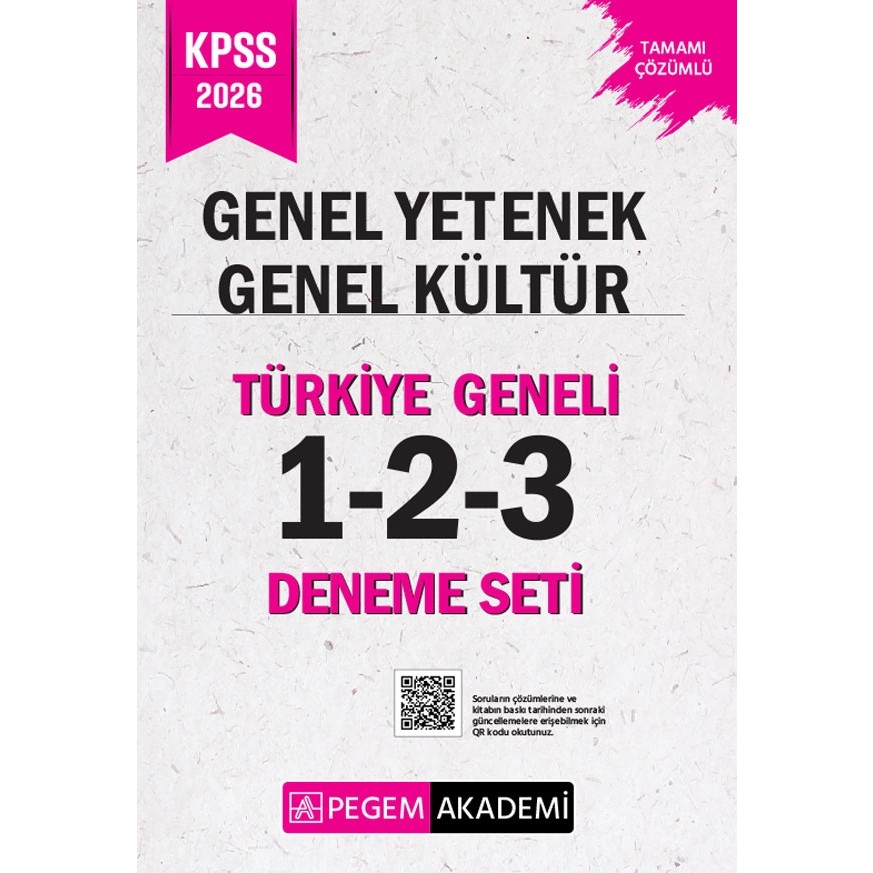 Pegem Akademi Yayıncılık 2026 KPSS Genel Yetenek Genel Kültür Tamamı Çözümlü Türkiye Genel Eğitim Setleri Fiyatı
