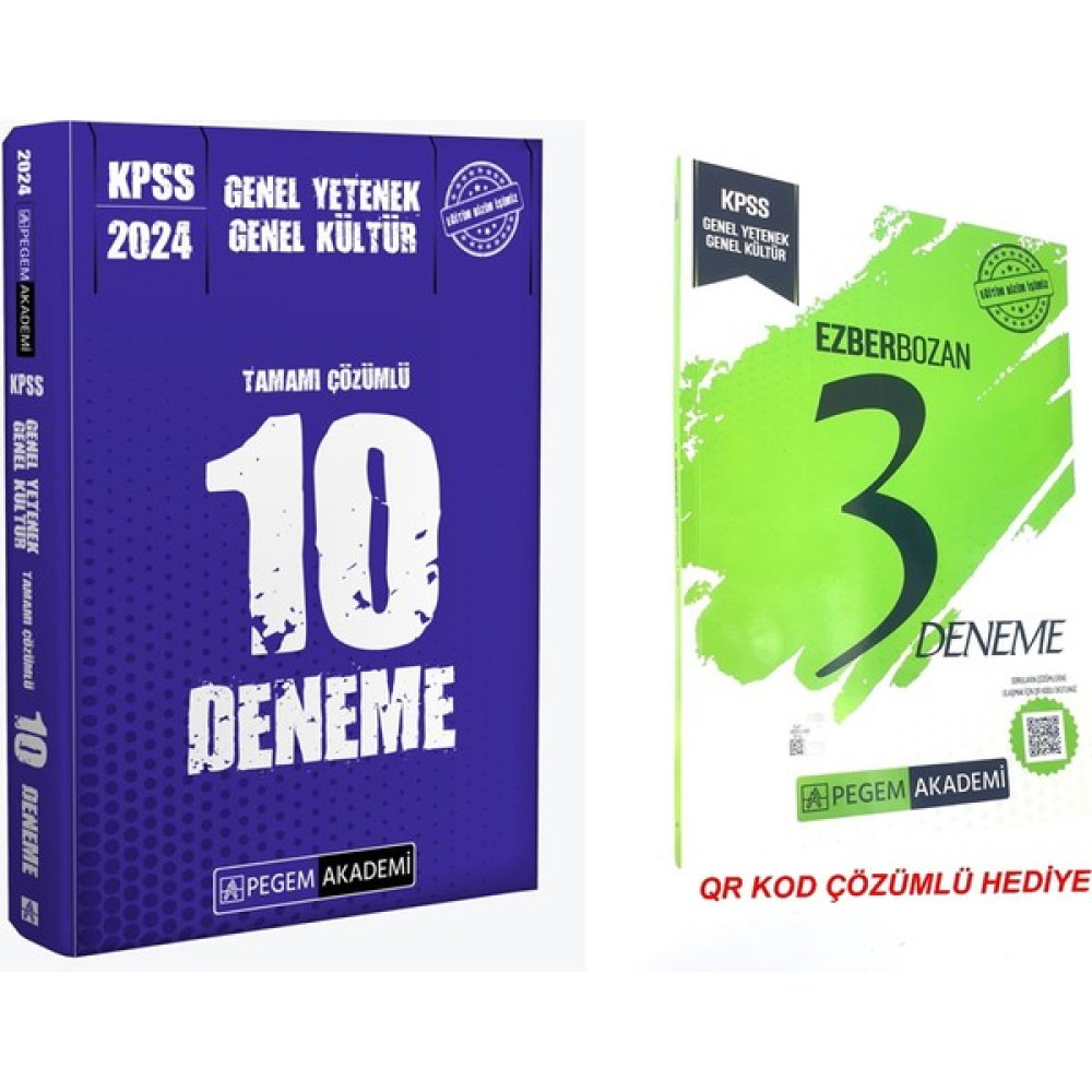 Pegem Akademi Yayıncılık - KPSS Kitapları Pegem Akademi Kpss 2024 Genel Yetenek Genel Kültür Lisans Deneme Set KPSS Fiyatı