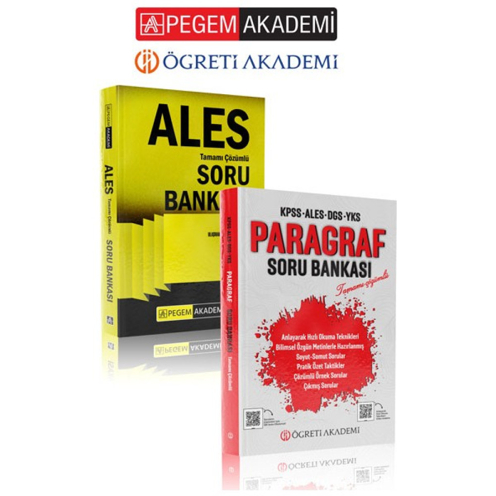 Pegem Akademi Yayıncılık Pegem Akademi 2023 Ales Soru Bankası + Kpss Ales Dgs Yks Paragraf ALES Fiyatı
