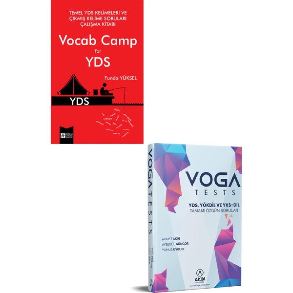 Pegem Akademi Yayıncılık YDS Kelimeleri ve Çıkmış Kelime Soruları + Akın Dil Voga Tests YDS Fiyatı