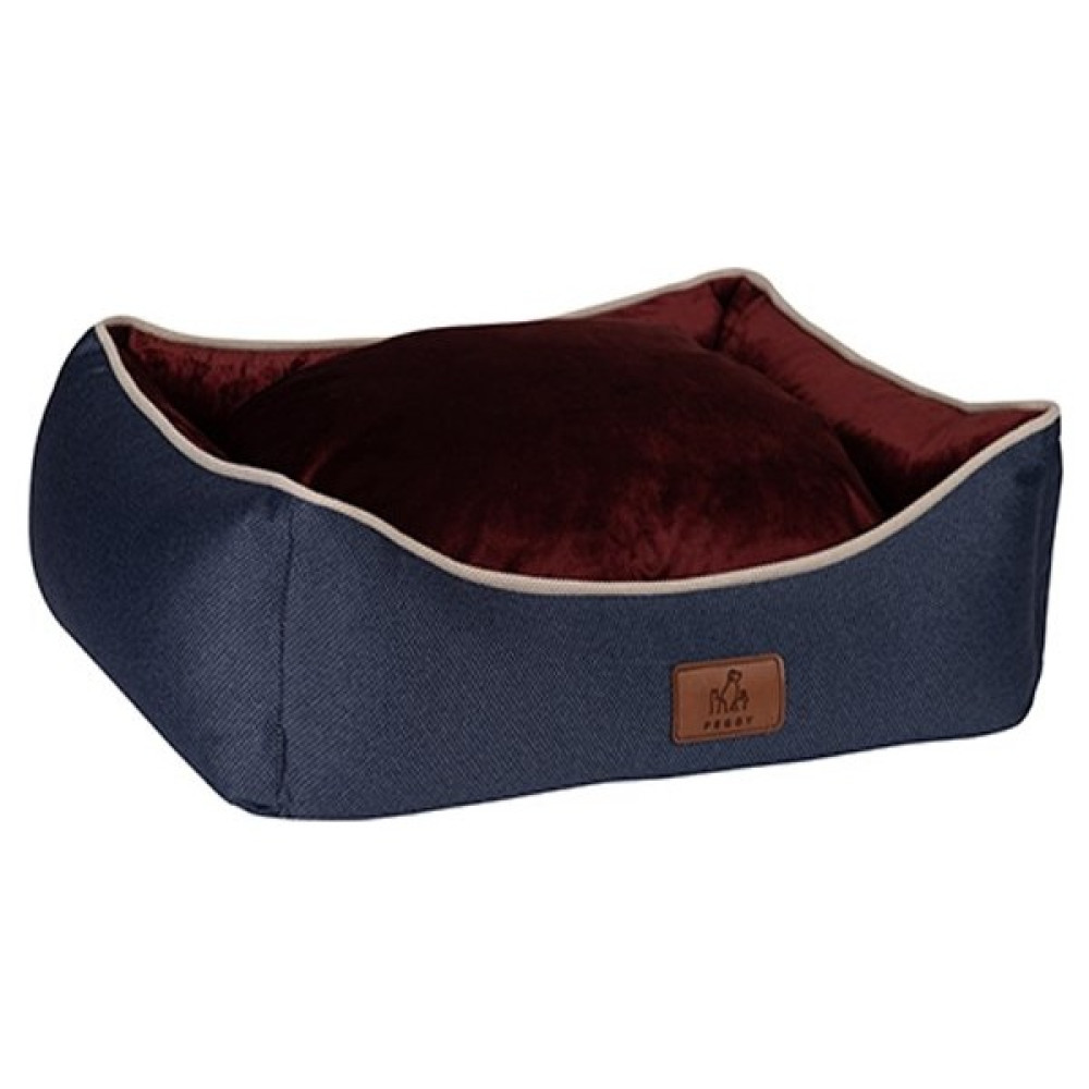 Peggy Lola Köpek Yatağı Lacivert Bordo Small 50X38X25 cm - 50 x 38 x 25 cm Evcil Hayvan Ürünleri Fiyatı
