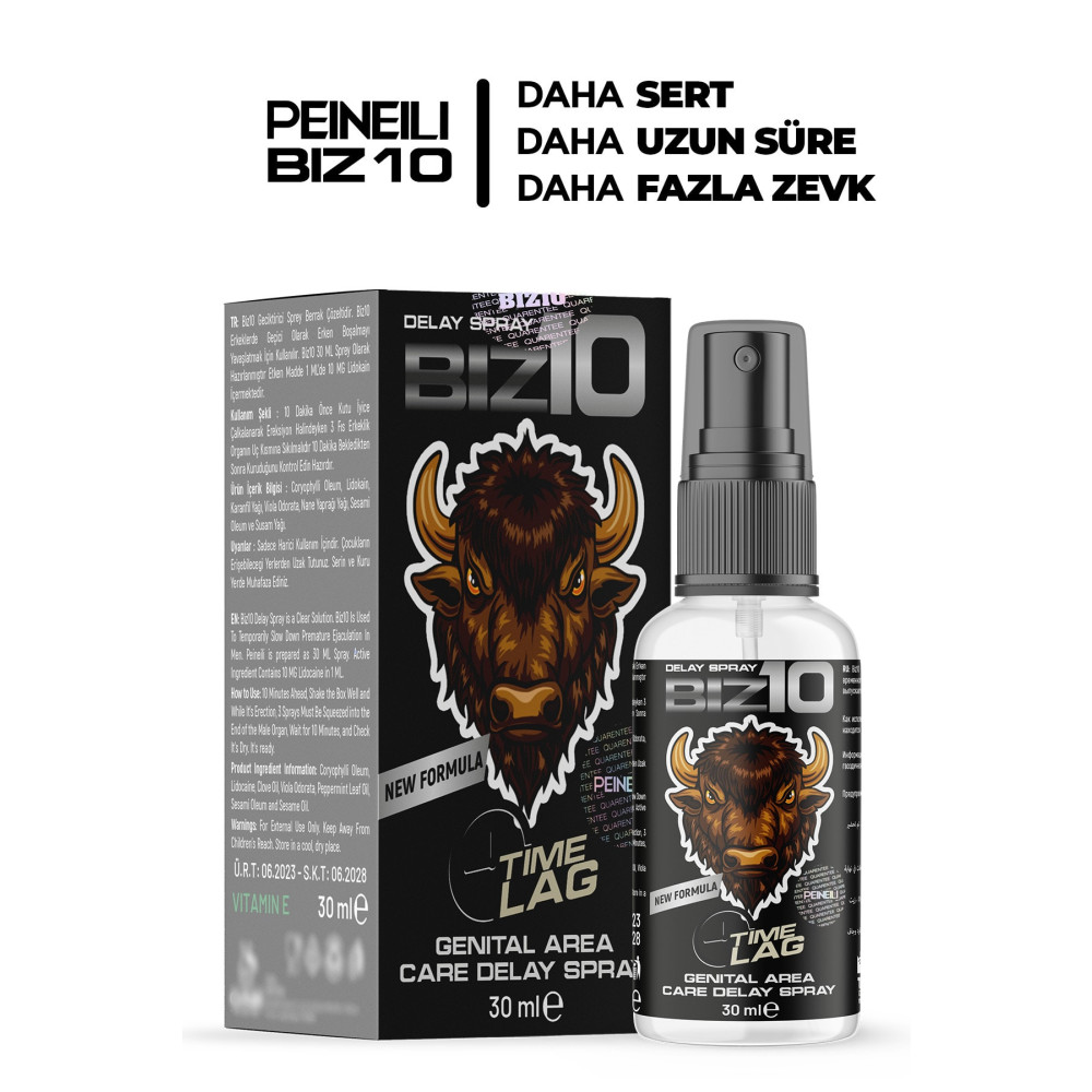 PEINEILI Biz10 Sprey Man Delay Spray 30ml 85-90 Kullanımlık Gelişmiştirilmiş Formül B51 Kayganlaştırıcı Jel Fiyatı