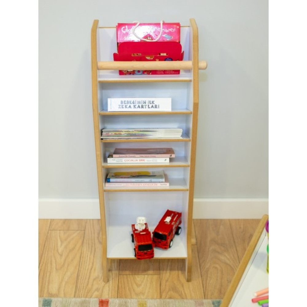 Peka Montessori Çocuk Odası Eğitici Kitaplık-35 cm - Beyaz Kitaplık Fiyatı