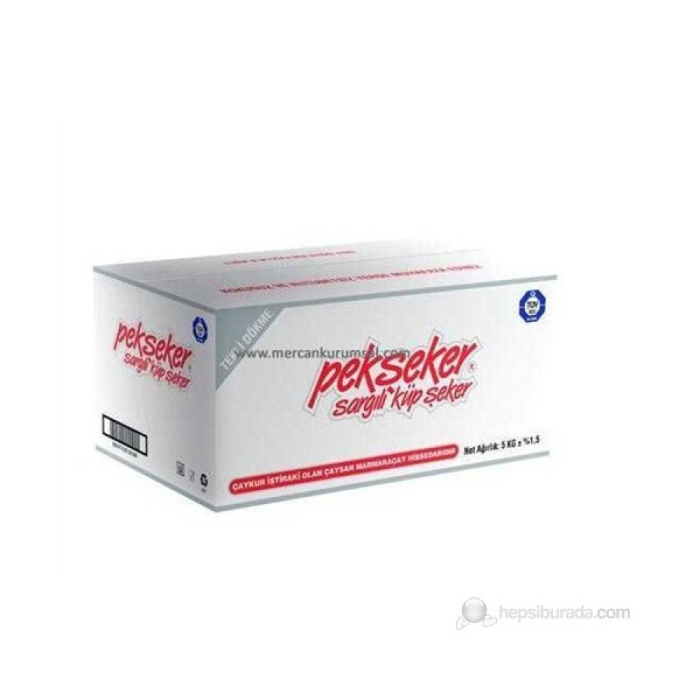 Pekşeker Tek Sargılı Kesme Şeker 5kg Toz ve Küp Şeker Fiyatı