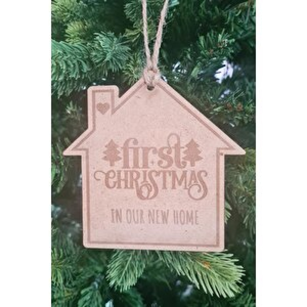 Pekshop Ahşap Yılbaşı Ağacı Süsü First Christmas In Our New Home Yazılı Ağaç Süsü Yaş Günü & Parti Fiyatı