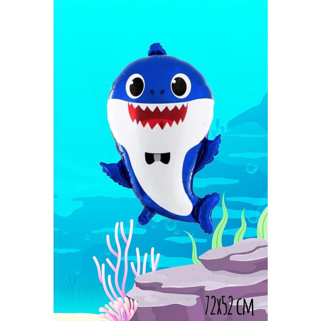 Pekshop Baby Shark Folyo Balon Mavi Renk Sevimli Köpek Balığı Balon - Çok Renkli Evcil Hayvan Ürünleri Fiyatı