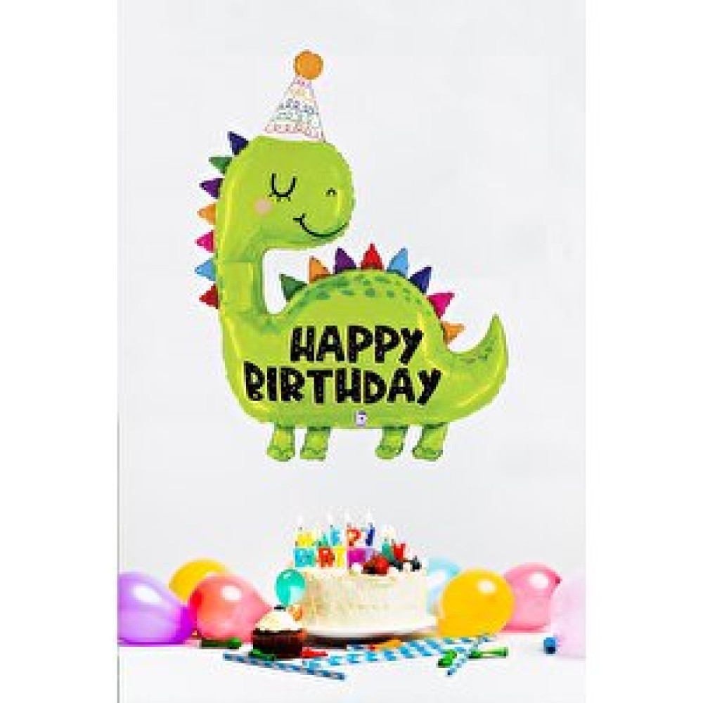 Pekshop Büyük Dinozor Balon Happy Birthday Yazılı 97cm Yılbaşı Fiyatı