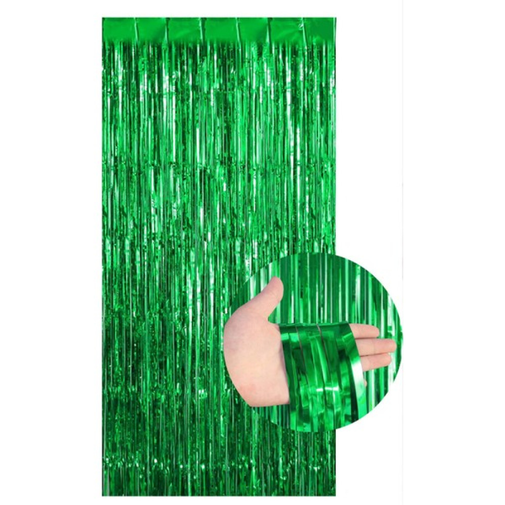 Pekshop Fon Perde Kapı Perdesi Metalik Yeşil Renkli Arka Fon Süs Parti Fonu - 100 x 220 cm - Bakır Fon Perde Fiyatı