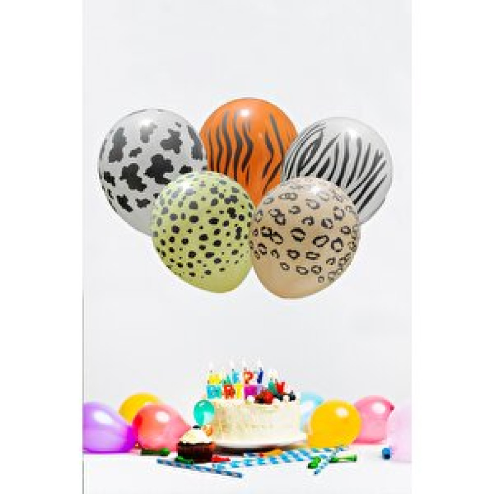Pekshop Safari Temalı Baskılı Balonlar 12" Inç Balon 5 Adet Yılbaşı Fiyatı