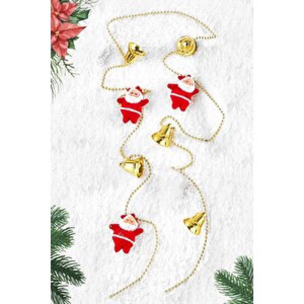 Pekshop Yılbaşı Çam Ağacı Süsü Zincir Süs Noel Babalı Yılbaşı Çanları 150 Cm Yaş Günü & Parti Fiyatı