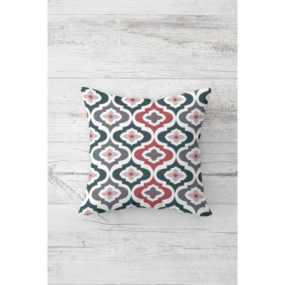 Pelangi Modern Ogea Motif Çift Tarafı Baskılı Gizli Fermuarlı Yastık Kılıfı Kırlent Koltuk Yastık Kılıfı - 45 x 45 cm - Gri Kırlent / Mobilya Yastığı Fiyatı