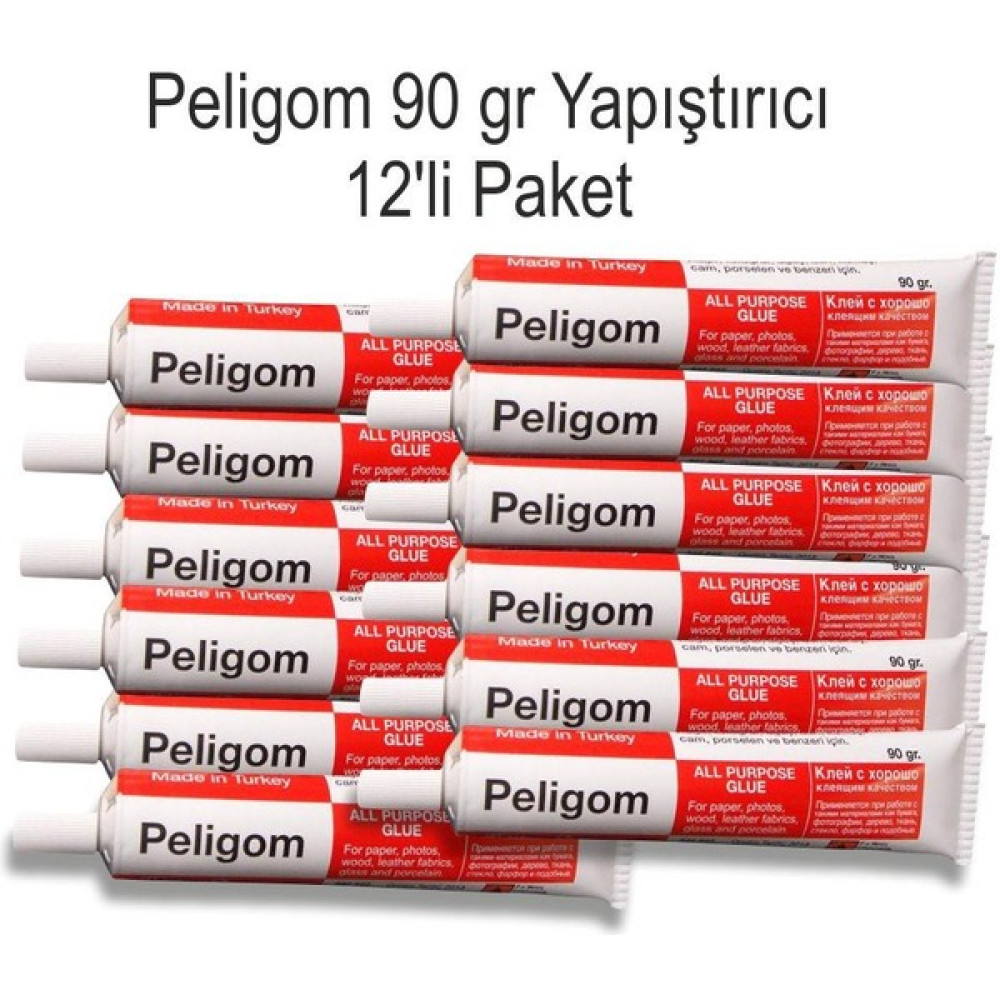 Peligom Pelikan Peligom Kuvvetli Sıvı Yapıştırıcı 90 gr Metal Tüp 12 Li Paket Yapıştırıcı - Tutkal Fiyatı