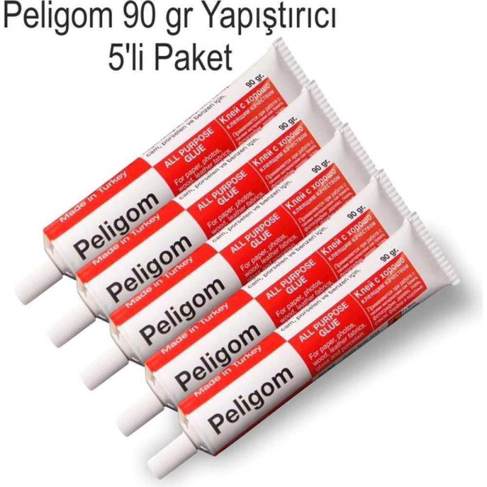 Peligom Pelikan Peligom Kuvvetli Sıvı Yapıştırıcı 90 gr Metal Tüp 5 Li Paket Yapıştırıcı - Tutkal Fiyatı