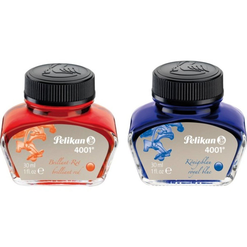 Pelikan 4001 Dolma Kalem Mürekkebi 30 Ml. Kırmızı + Mavi Kalem Kartuşu & Mürekkebi Fiyatı
