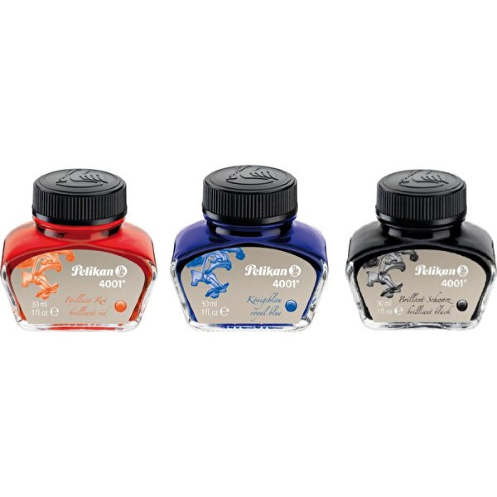 Pelikan 4001 Dolma Kalem Mürekkebi 30 Ml. Kırmızı + Mavi + Siyah Kalem Kartuşu & Mürekkebi Fiyatı