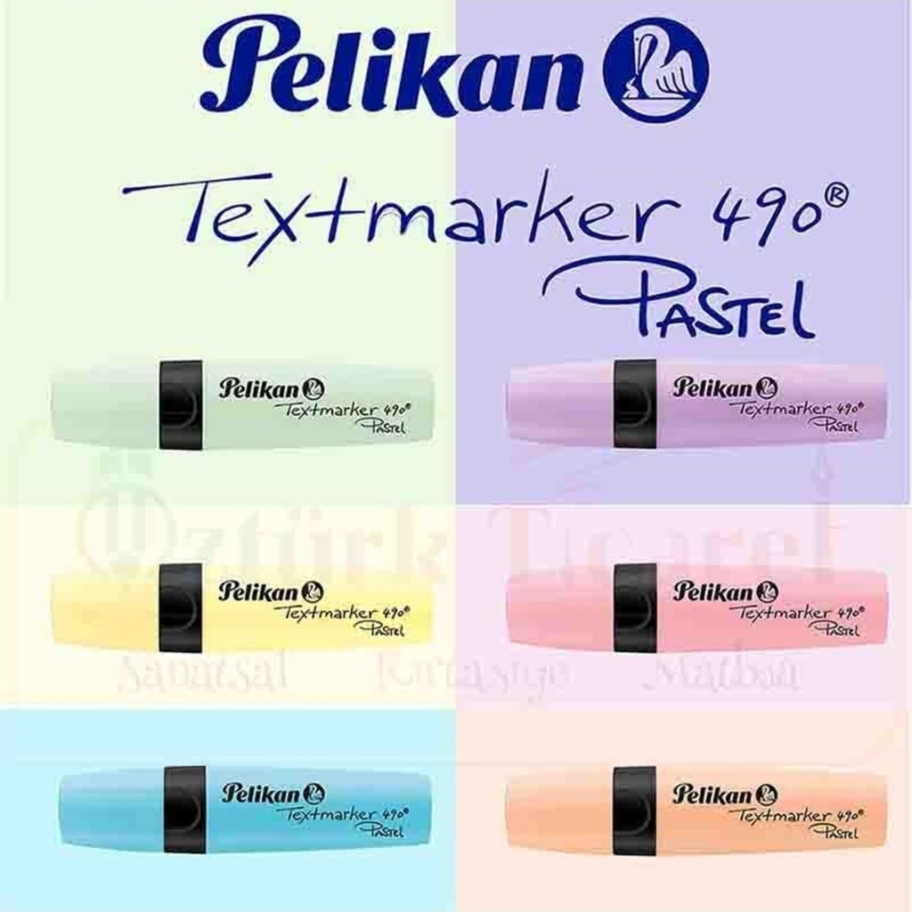Pelikan 490 Fosforlu Kalem 6'lı Pastel Renkler Ölçülerle Renkli Yazım Deneyimi Kalem & Yazı Gereçleri Fiyatı