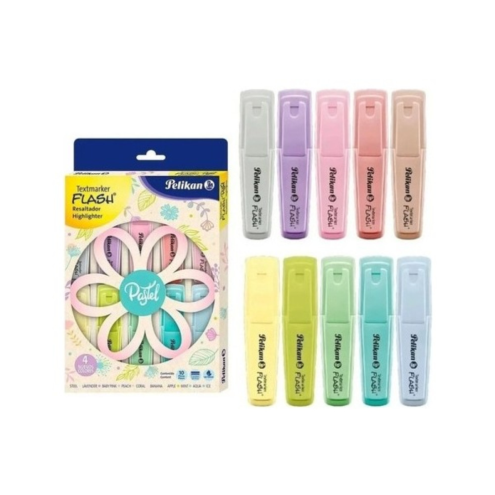 Pelikan Fosforlu Kalem Pastel 10’lu - Renkli Fosforlu Kalem Fiyatı
