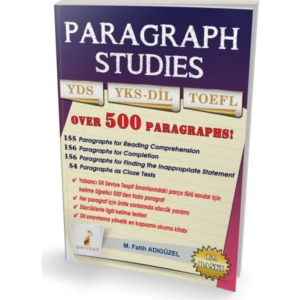Pelikan Paragraph Studies YDS Yksdil TOEFL YDS Fiyatı