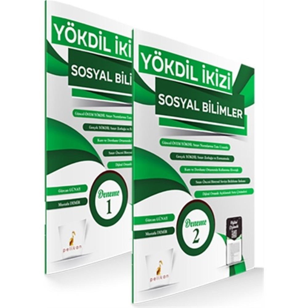 Pelikan Tıp Teknik Yayıncılık YÖKDİL 2021 Ikizi Sosyal Bilimler 2 Özgün Deneme Sınavı Dijital Çözümlü YDS Fiyatı