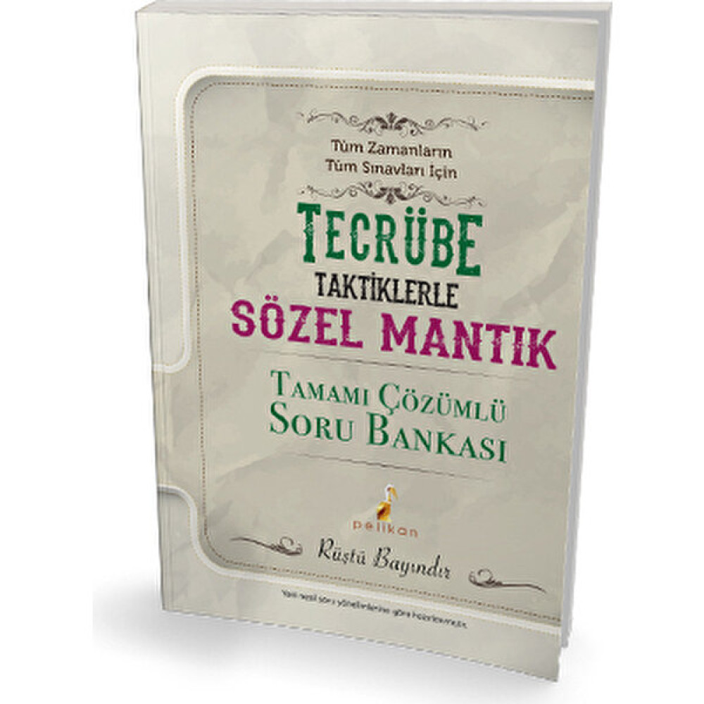 Pelikan Yayınları Tecrübe Sözel Mantık Tamamı Çözümlü Soru Bankası ALES Fiyatı