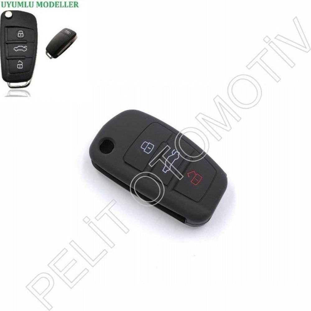 Pelitoto Audi A1 A3 A4 A5 A6 A7 A8 Anahtar Kılıfı Silikon Siyah Anahtarlık Fiyatı