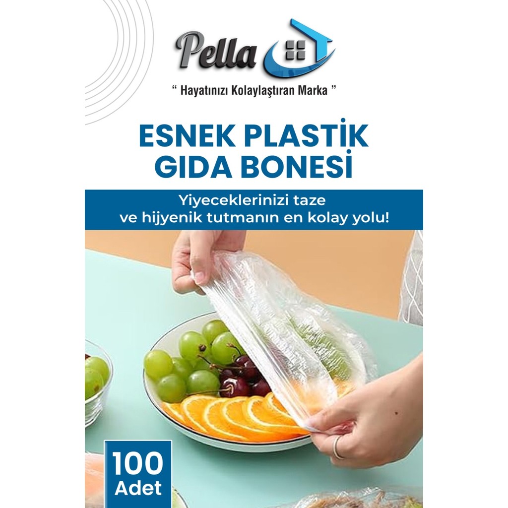 Pella 300 Adet Pratik Tazeliği Koruyan Tencere ve Tabak Bonesi | Çok Amaçlı Kapak Gıda Bonesi(3 paket:300 adet) Tencere / Tava Setleri Fiyatı