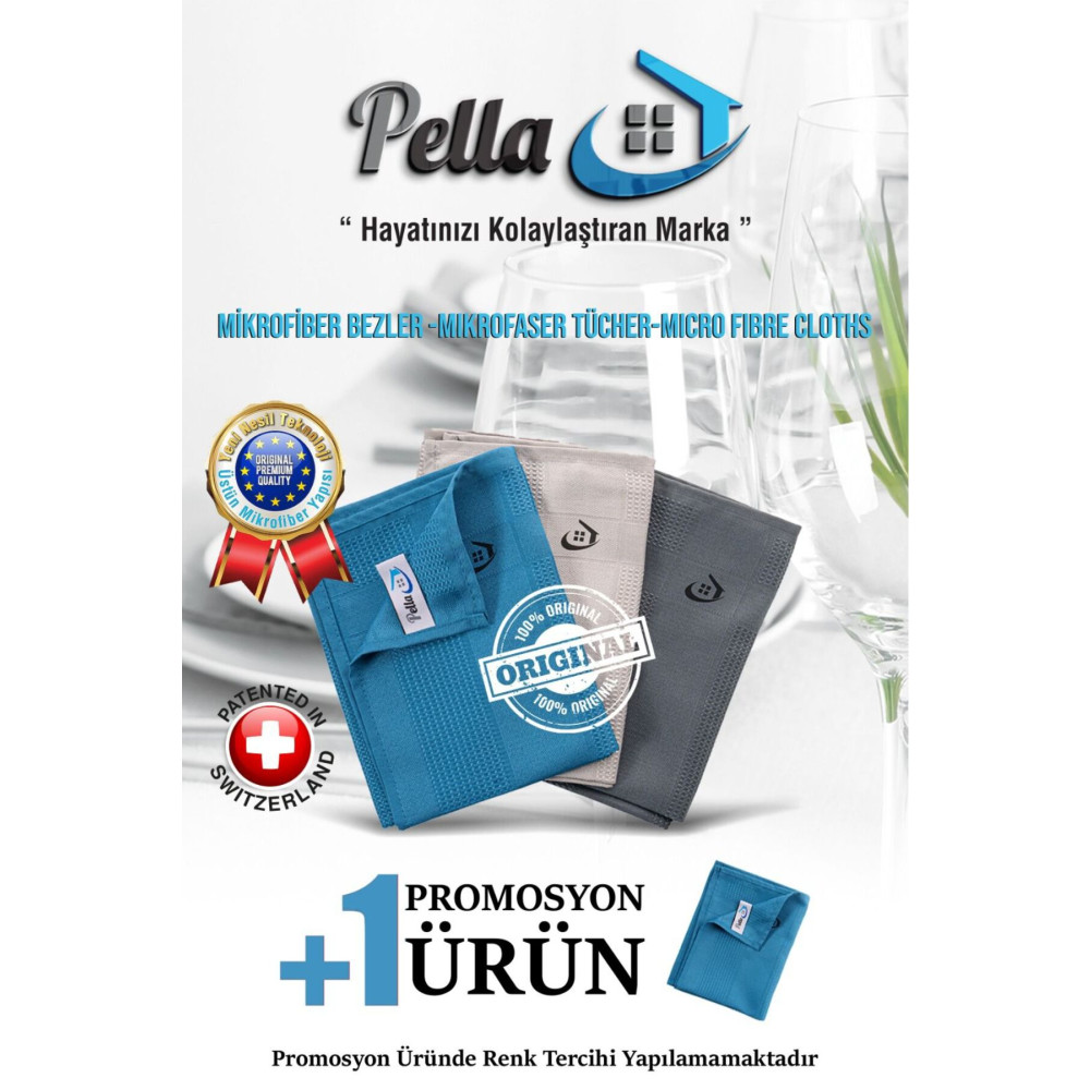 pella Fabrika Satış Mağazası-Orijinal 3lü Mikrofiber Temizlik Bezi-İthal Ürün-Atiye & Selçuk Türkal Temizlik Malzemeleri Fiyatı