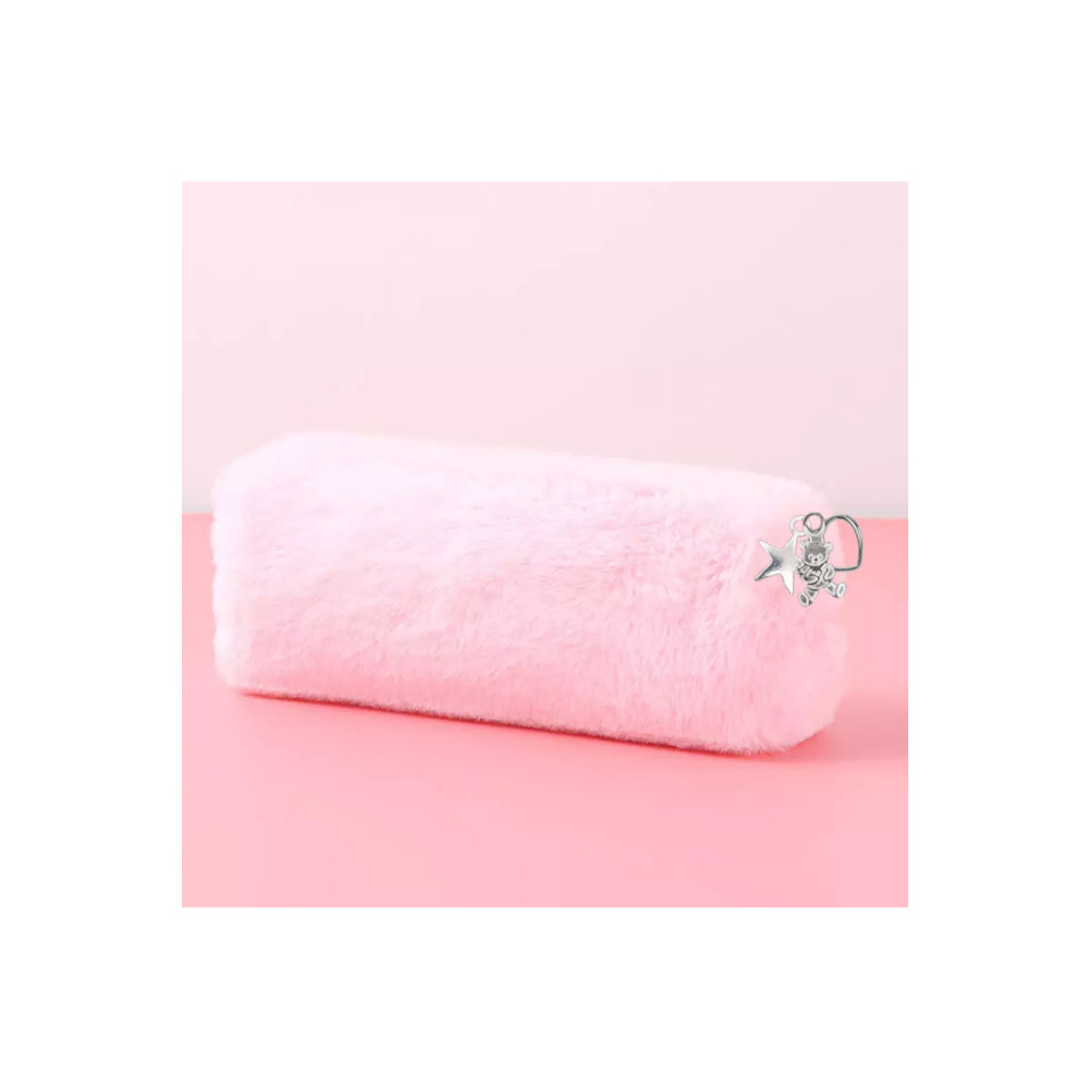Peluş Butik Charm Hediyeli Süngerli Peluş Makyaj Çantası & Kalem Kutusu - Pudra Pembesi Kalemlik (Kalem Kutusu) Fiyatı