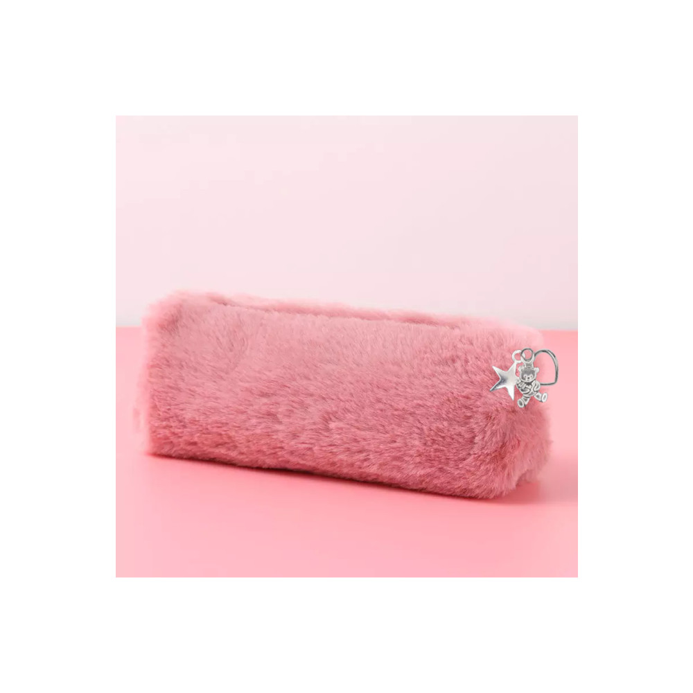 Peluş Butik Süngerli Peluş Makyaj Çantası & Kalem Kutusu - Gül Kurusu Kalemlik (Kalem Kutusu) Fiyatı