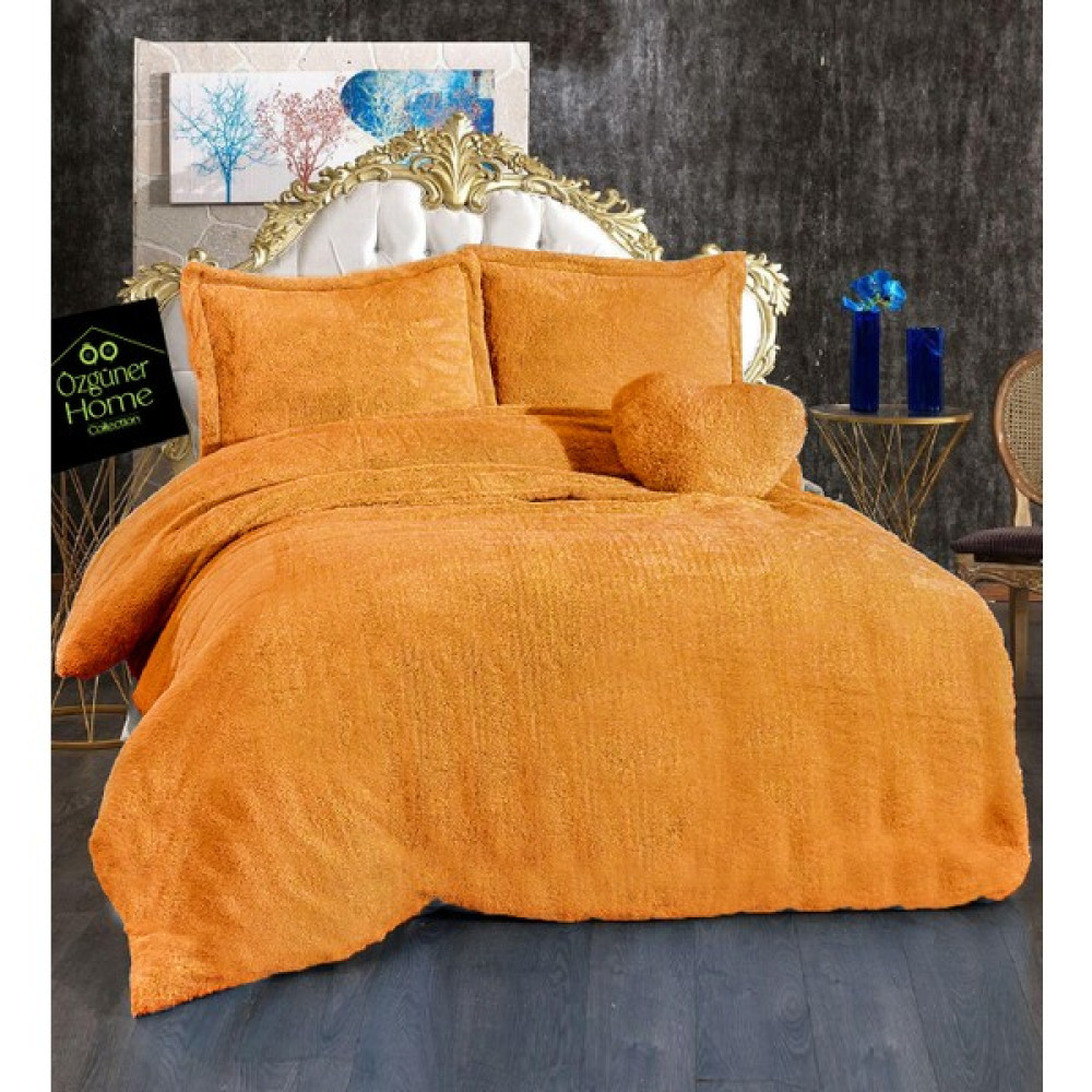 Peluş Çift Kişilik Nevresim Seti (%100 Yerli ) - 200 x 220 cm - Kahverengi Nevresim Takımı Fiyatı