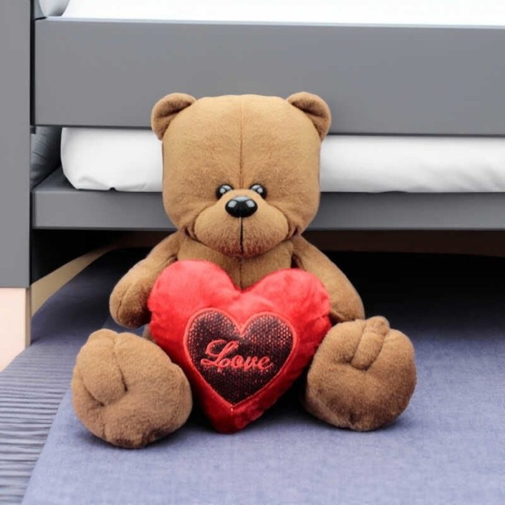 Peluş Kalp Tutan Ayıcık 25CM Kahverengi Oto Boyaları Fiyatı