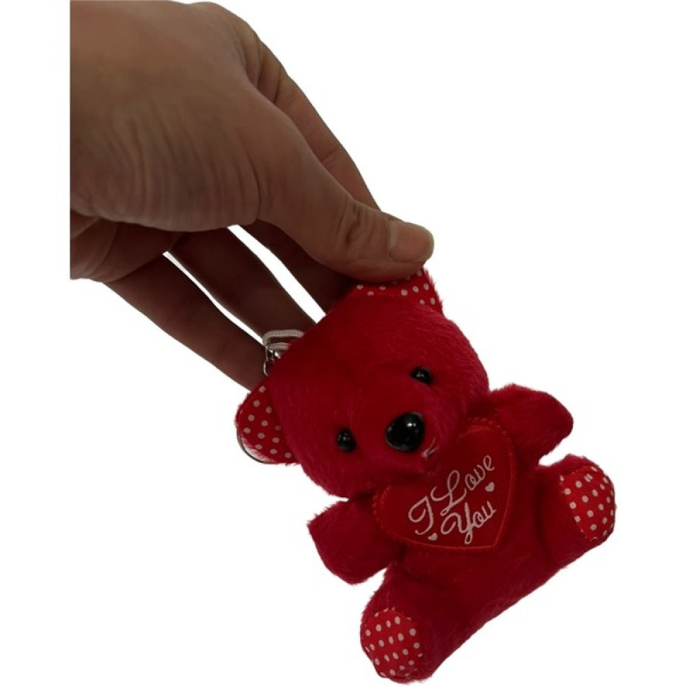 Peluş Maskot Ayıcık Kırmızı - 10 CM Peluş Oyuncaklar Fiyatı