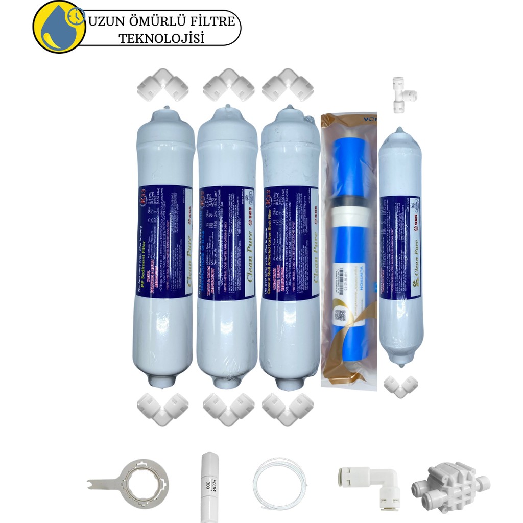 Pemax Water Solutions Swun Chyan Kapalı Kasa Su Arıtma Cihazlarına Sertifikalı 5li Vontron Helixfil Yüksek Tds Mebran 5li Diğer Fiyatı