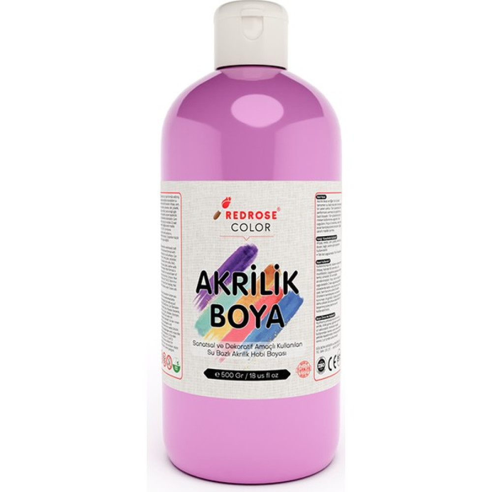 Pembe Akrilik Boya 500 gr Sanatsal, Dekoratif, Hobi Amaçlı, Canlı Renkler Akrilik Boya Fiyatı