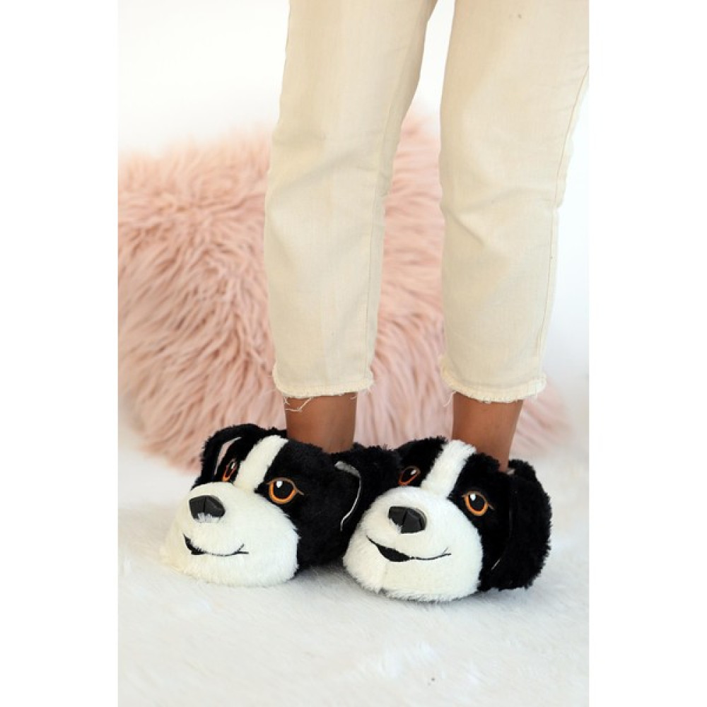 Pembe Potin Sevimli Köpek Kalın Taban Moda Unisex Panduf 001-999-22 Kadın Terlikleri ve Sandaletleri Fiyatı